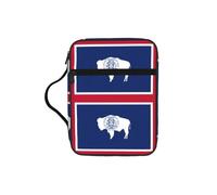 Funda para la Biblia con estampado de la bandera del estado de Wyoming, funda de transporte con asa duradera, bolsa protectora de la iglesia para hombres y mujeres