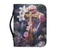 Funda para la Biblia para hombres y mujeres, funda grande impermeable para la Biblia con asa y regalos patrióticos del 4 de julio, bolsa de la Biblia, Portada de la Biblia J, 11.2 X 8 in, Mochilas