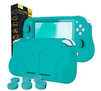 Funda para la Nintendo Switch Lite - Comfort Grip Case, Carcasa Protectora con puños de Mano Rellenos Integrados para la Parte Posterior de la Consola Switch Lite, con Soporte Plegable - Turquesa