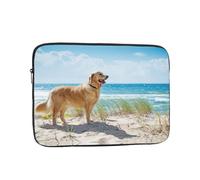 Funda para laptop de 10 a 17 pulgadas, con estampado Golden Retriever, a prueba de golpes, resistente a salpicaduras, para MacBook HP, Dell, Lenovo, Asus