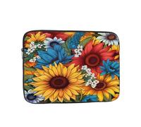 Funda para laptop de 13 pulgadas con diseño de girasol amarillo, para mujeres y hombres, resistente al agua, bolsa de transporte para computadora de negocios, a prueba de golpes, funda para portátil