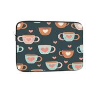 Funda para laptop de 17 pulgadas con diseño de corazón de amor para mujeres y hombres, resistente al agua, bolsa de transporte para computadora de negocios, a prueba de golpes