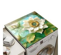 Funda Para Lavadora, Alfombra Impermeable Para Lavadora Cubiertas Para Secadora Parte Superior Nevera Cubierta Antipolvo, Con Diseño Floral, Para Lavadora, Frigorífico, Cocina (Size:50*50CM,Color:E)