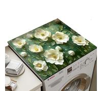 Funda Para Lavadora, Alfombra Impermeable Para Lavadora Cubiertas Para Secadora Parte Superior Nevera Cubierta Antipolvo, Con Diseño Floral, Para Lavadora, Frigorífico, Cocina (Size:50*50CM,Color:A)