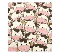 Funda para lavavajillas con diseño de vaca de dibujos animados, reutilizable, con imanes para refrigerador, decoración navideña, 23 x 26 pulgadas
