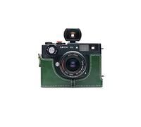 Funda para Leica mara de película), Zakao hecha a mano de piel auténtica auténtica con correa de mano (verde)