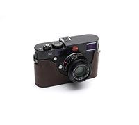 Funda para Leica M, Zakao hecha a mano de cuero auténtico de media cámara funda funda para Leica M M-P M262 M-M versión de apertura inferior con correa de mano (café)