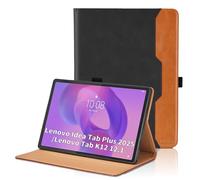 Funda para Lenovo Idea Tab Plus/Lenovo Tab K12 12.1 Pulgadas 2025 TB361ZU / TB361FU PU Cuero Flip Tableta Carcasa con Bolsillo y Soporte para bolígrafo Múltiple Ángulo Soporte Cubierta -Negro