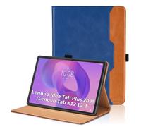Funda para Lenovo Idea Tab Plus/Lenovo Tab K12 12.1 Pulgadas 2025 TB361ZU / TB361FU PU Cuero Flip Tableta Carcasa con Bolsillo y Soporte para bolígrafo Múltiple Ángulo Soporte Cubierta -Azul