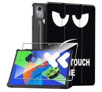 Funda para Lenovo Idea Tab Pro 12.7" 2025 +1 Pack Cristal Vidrio Templado,con Función Soporte,Anti-Arañazos Protectora Case función -Ojos Grandes