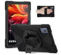 Funda para Lenovo Tab K11 Plus 11.5" TB-352FU TB-352XU 2024, resistente a los golpes, con soporte giratorio de 360 grados y correa de mano, TPU + PC funda para Lenovo Tab K11 Plus 11.5" TB-352FU/352XU