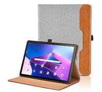 Funda para Lenovo Tab M10 Plus 3rd Gen 10.6'' 2022 (Modelos: TB125FU /TB128FU) PU Leather Ángulos Ajustables Tablet Case con Supporto Funzione y Bolsillo, Auto Reposo/Activación - Gris