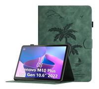 Funda para Lenovo Tab M10 Plus 3rd Gen 10.6 Pulgadas 2022 (TB125FU/TB128FU) PU Flip Tableta Carcasa Cubierta con Auto Activación/Reposo, Cierre Magnético Cubierta y Múltiple Ángulo Soporte,Verde