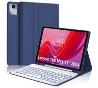 Funda para Lenovo Tab M11 2024 de 11 pulgadas con teclado - 7 colores retroiluminados, funda de teclado desmontable inalámbrica para Lenovo Tab M11 de 11 pulgadas TB-330FU, soporte para bolígrafo