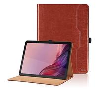 Funda para Lenovo Tab M9 HD 9,0 Pulgada 2023 Carcasa TB-310FU / Nook 9" Lenovo Tablet (2024) PU Leather Ángulos Ajustables Tablet Case Incorporado, Carcasa Antichoque y Bolsillo - Marrón