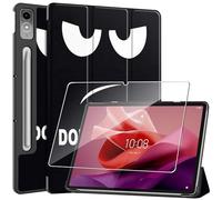 Funda para Lenovo Tab P12 12.7 2023 Inches + 1 Pack Cristal Vidrio Templado,con Función Soporte,Anti-Arañazos Protectora Case función-Don't Touch