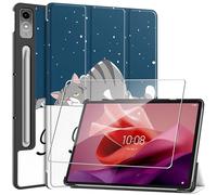 Funda para Lenovo Tab P12 12.7 Inches 2023+ 1 Pack Cristal Vidrio Templado,con Función Soporte,Anti-Arañazos Protectora Case función-Good Night