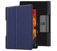 Funda para Lenovo Yoga Smart Tab 10.1 / Yoga Tab 5 10.1 / Yoga Tab 5 10.1 Funda de piel sintética con tapa y función atril ultra fina y ligera para Lenovo Yoga Smart Tab 10.1 / Yoga Tab 5 10.1 azul oscuro