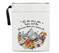 Funda para libro Acotar con cremallera, para amantes de los libros, regalos para bibliotecarios, libros de gusanos de biblioteca, regalos inspiradores de Acotar, regalos de club de lectura para