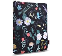 Funda para libro con diseño floral, color blanco, fundas para libros de bolsillo, tela lavable, fundas para libros con cremallera, tamaño mediano de 11 x 8.7 pulgadas