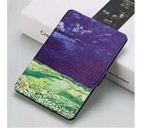 Funda para libro electrónico , Case 1pc for Kindle Paperwhite 1 2 3 Cubierta de cuero Van Gogh Desgin Ultra Slim PU Case de manga con protector de pantalla de 6 pulgadas automático de despertar/dormir