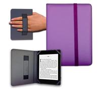 Funda para Libro electrónico eReader eBook de 6 Pulgadas - Woxter, Tagus, BQ, Energy, SPC, Inves, Papyre, Wolder, Nolim - 6" Universal - elástico (Lila)