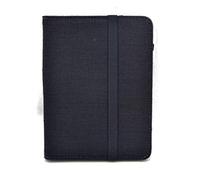 Funda para Libro electrónico eReader eBook de 6 Pulgadas - Woxter, Tagus, BQ, Energy, SPC, Inves, Papyre, Wolder, Nolim - 6" Universal - Lino Natural (6" XL, Negro)