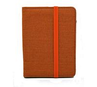 Funda para Libro electrónico eReader eBook de 6 Pulgadas - Woxter, Tagus, BQ, Energy, SPC, Inves, Papyre, Wolder, Nolim - 6" Universal - Lino Natural (6", Naranja)