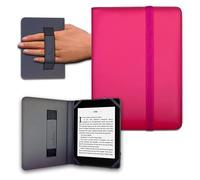 Funda para Libro electrónico eReader eBook de 6 Pulgadas - Woxter, Tagus, BQ, Energy, SPC, Inves, Papyre, Wolder, Nolim - 6" Universal - elástico (Fucsia)