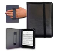 Funda para Libro electrónico eReader eBook de 6 Pulgadas - Woxter, Tagus, BQ, Energy, SPC, Inves, Papyre, Wolder, Nolim - 6" Universal - elástico (Negro)