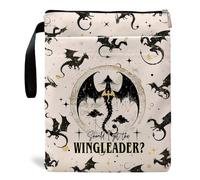 Funda para libro inspirada en Fourth Wings, funda de libro con cremallera, funda de libro de dragón para amantes de los libros, protector de Kindle, regalos para mujeres, profesoras, bibliotecarias,
