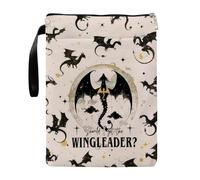 Funda para libro The Fourth Wing, funda para libro portátil con cremallera y cuerda para colgar, 29,5 x 21 x 0,6 cm, cubierta de libro impresa a doble cara, regalos perfectos para los amantes de los