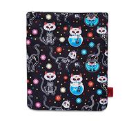 Funda para libros con diseño de calavera del Día de los muertos, para libros de bolsillo, con cremallera, 23 x 27 cm