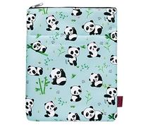 Funda para libros con diseño de oso panda, para libros de bolsillo, tela lavable, con cremallera, tamaño mediano, regalo para amantes de los libros