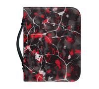 Funda Para Libros Resumen Funda Bíblica De Cuero Pu, Lavable Duradera Cremallera Y Muchos Bolsillos Interiores Funda Protectora Para Libros Mujeres Y Hombres 25.9x4.6cm