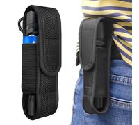 Funda para linterna - Funda de transporte portátil para linterna LED | Soporte para linterna para camping, caza, al aire libre y ciclismo | Soporte para linterna y casas, negro, se refiere a la