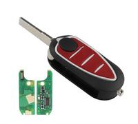 Funda para Llave de Coche de 3 Botones sin Cortar, Plegable y abatible para Alfa R0me0 Mito Giulietta 159 GTA 433Mhz Ask ID46 PCF7946 Chip Delphi Sistema