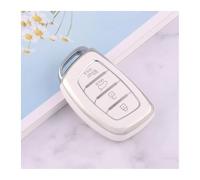 Funda para Llave De Coche De 3 Y 4 Botones para Hyundai para Tucson para Santa Fe para Rena para Sonata para Elantra para Creta Ix35 Ix45 I10 I30 I40(4 Button White)
