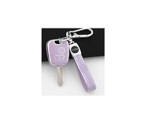 Funda para Llave De Coche De TPU De 2 Botones Llavero para Citroen C1 C2 C3 C4(Purple Set 2)