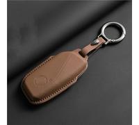 Funda para Llave de Coche Funda Cuero con Tapa para Llave Coche, Protector Llavero para Serie 7 G07 G09 G70 G81 XM U06 para M3 2023 para X1 para X7 IX i7 para I20 U11 LCI(K-Brown Ring)