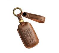 Funda para Llave de Coche Funda de Cuero Genuino A+ para Llave de Coche Inteligente para Kia, para Sedona, para Grand para Carnival 2015+(Brown)