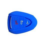 Funda para Llave De Coche Funda Tipo Cartera para Porsche para Boxster para Cayman 911 997 987 para Carrera 911 para Targa Silicona De 3 Botones(Blue)