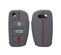 Funda para Llave de Coche para Audi A1 A3 A4 A5 A6 A7 B6 B7 B8, Key Soft Case Cover Cubierta Protectora Llave Car Key Cover Carcasa,Grey