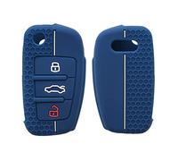 Funda para Llave de Coche para Audi A1 A3 A4 A5 A6 A7 B6 B7 B8, Key Soft Case Cover Cubierta Protectora Llave Car Key Cover Carcasa,Blue