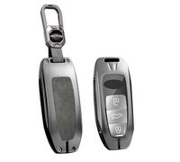 Funda para Llave de Coche para Audi A3 Sportback 8Y A6 C8 A7 A8 Q4 Q7 Q8 E-Tron 55 RSQ8 SQ7 2020-2025, Key Soft Case Cover Cubierta Protectora Llave Car Key Cover Carcasa,Grey