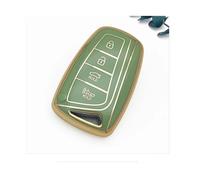 Funda para Llave De Coche para Hyundai para Genesis para Grandeur HG para Santa Fe 3DM IX45 para Equus para Azera Protector 3/4 Botones Accesorios(Green Case 4btns)