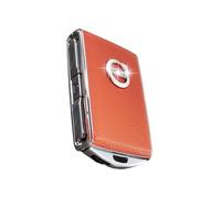 Funda para Llave de Coche para Volvo XC90, XC60, XC40, S60, S90, V90, Polestar 1, Polestar 2, Top Layer Cow Leather (Orange)