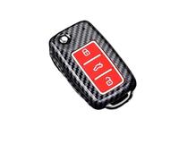 Funda para Llave De Coche para VW para Polo para Golf para Passat para Tiguan para Beetle para Caddy para Up EOS(Carbon Red)