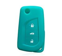 Funda para Llave de Coche Silicona TPU para Auris para Corolla Reiz Avensis Verso Yaris Aygo Rav4 Scion TC IM 2016-2020 Porta llaveros-Dark Green