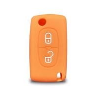Funda para Llave de Coche Silicona TPU para Citroen C3 C Crosser para Peugeot 308 307 207 206 307S 307sw 407 607 3008 5008 Porta llaveros-Orange